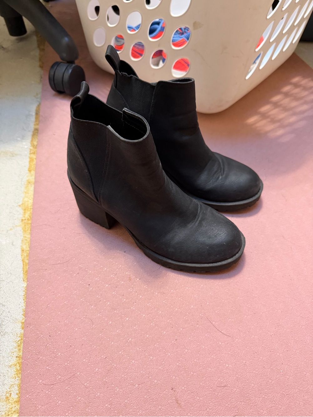 Dirty Laundry Black Chelsea Ankle Boots with Block Heel
